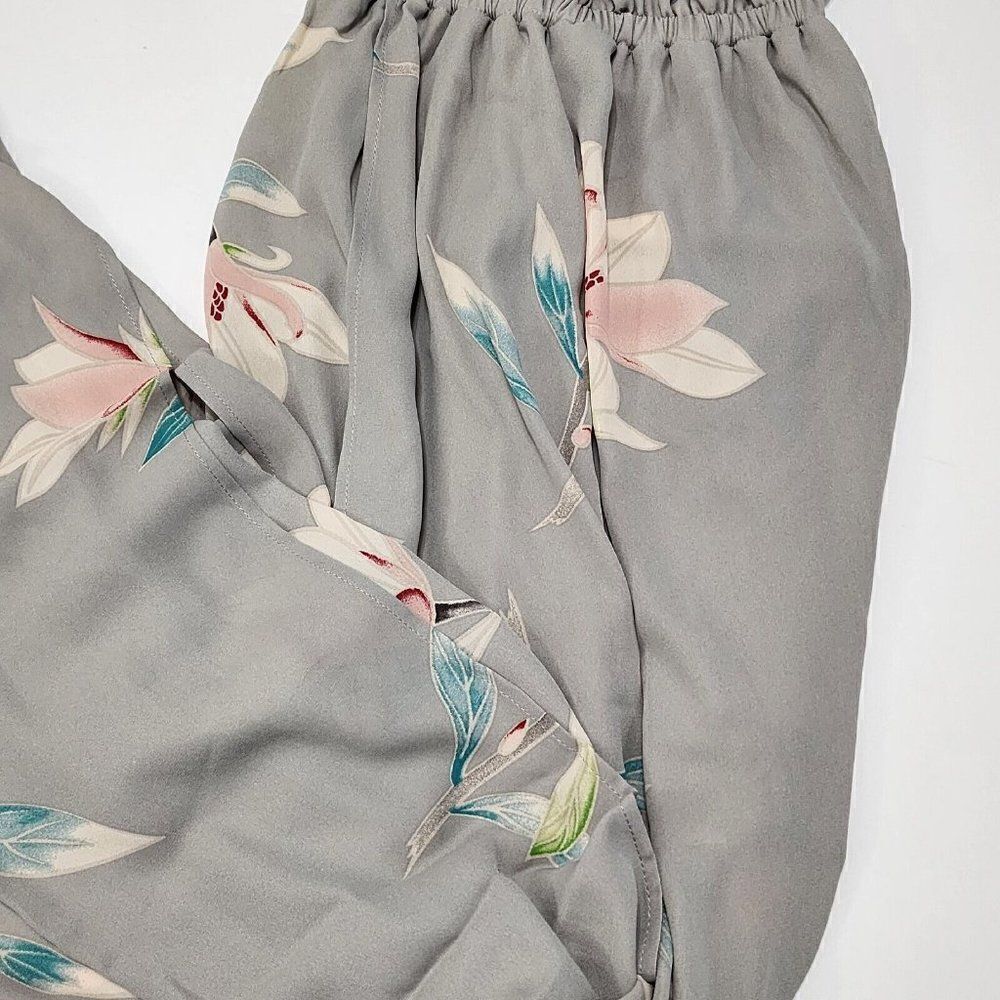 Show Me Your Mumu - XS -Kendall Maxi Dress V Neck Slit Blouson Lily Showers Gray - Picture 6 of 10